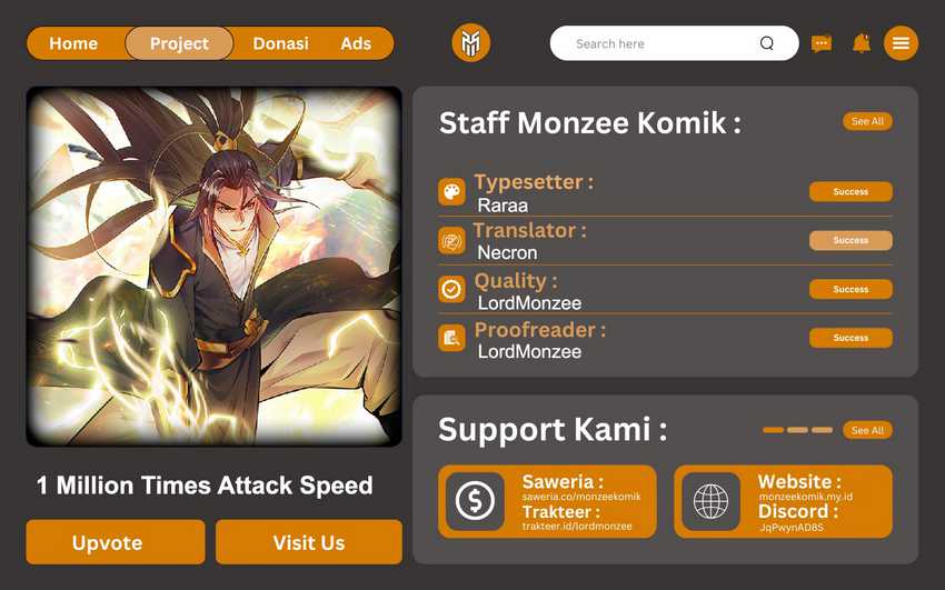 1 Million Times Attack Speed chapter 16 halaman 1