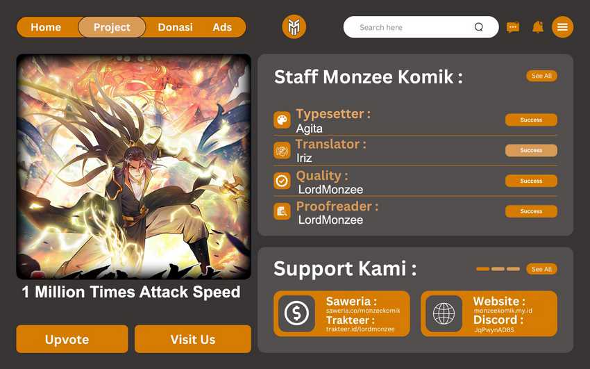 1 Million Times Attack Speed chapter 28 halaman 1