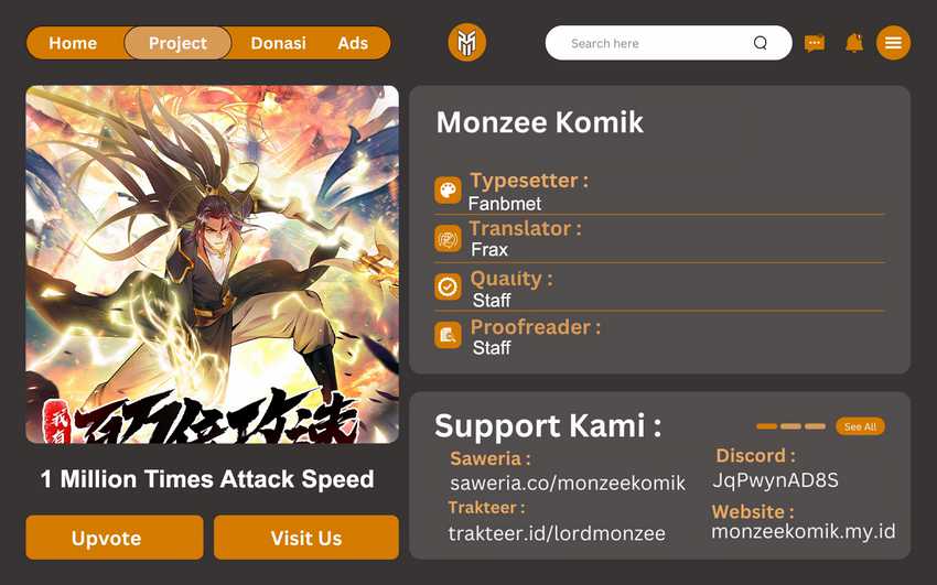 1 Million Times Attack Speed chapter 78 halaman 1