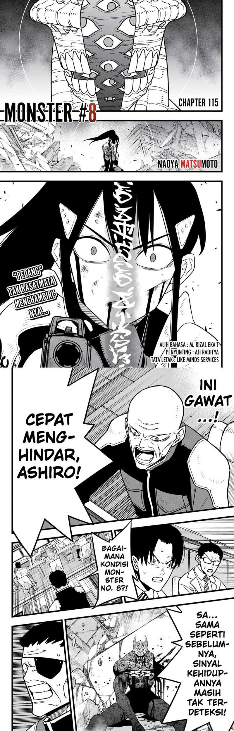 8Kaijuu Bab 115 halaman 1
