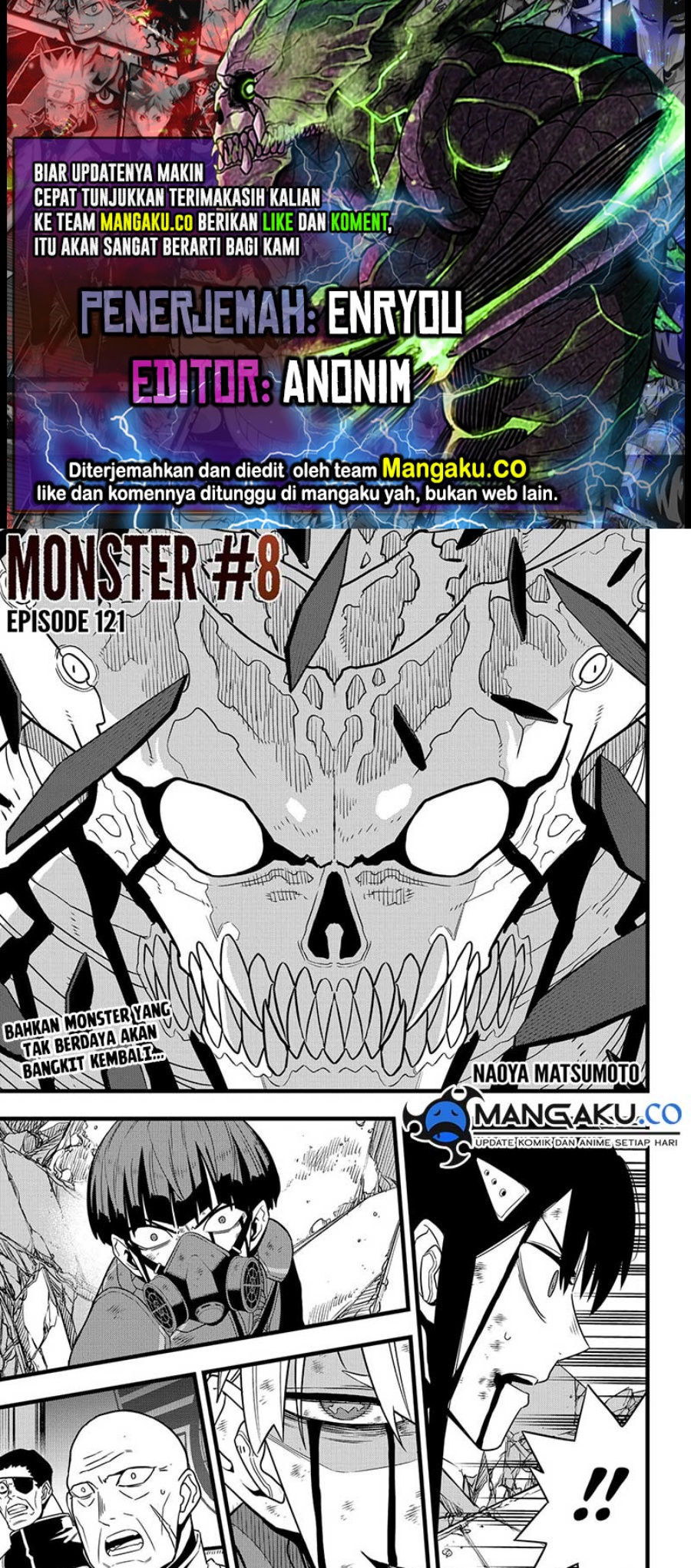 8Kaijuu Bab 121 halaman 1