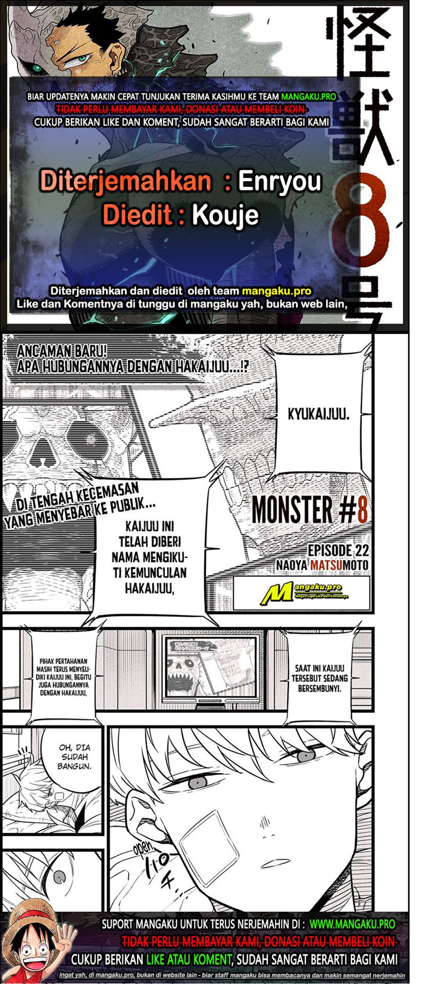 8Kaijuu Bab 22 halaman 1