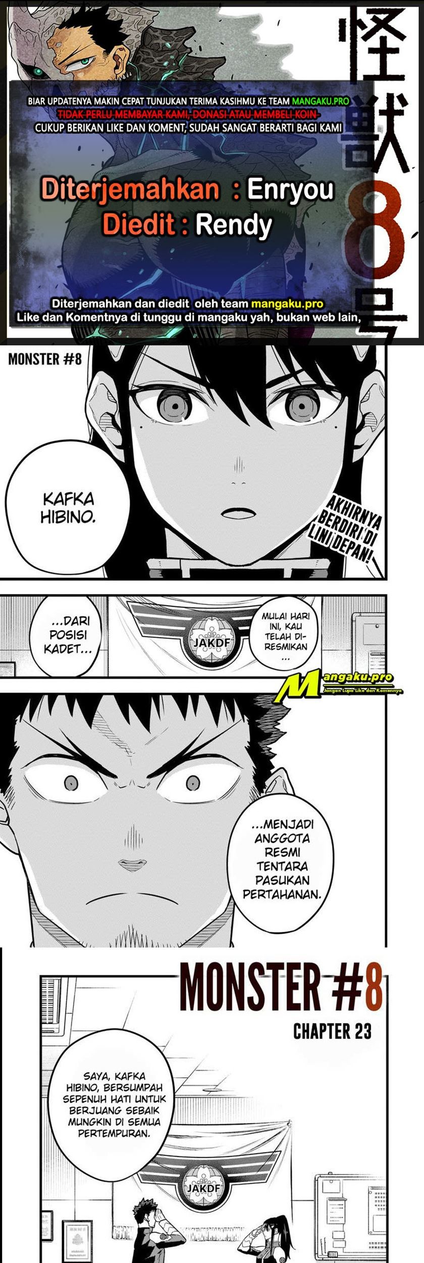 8Kaijuu Bab 23 halaman 1