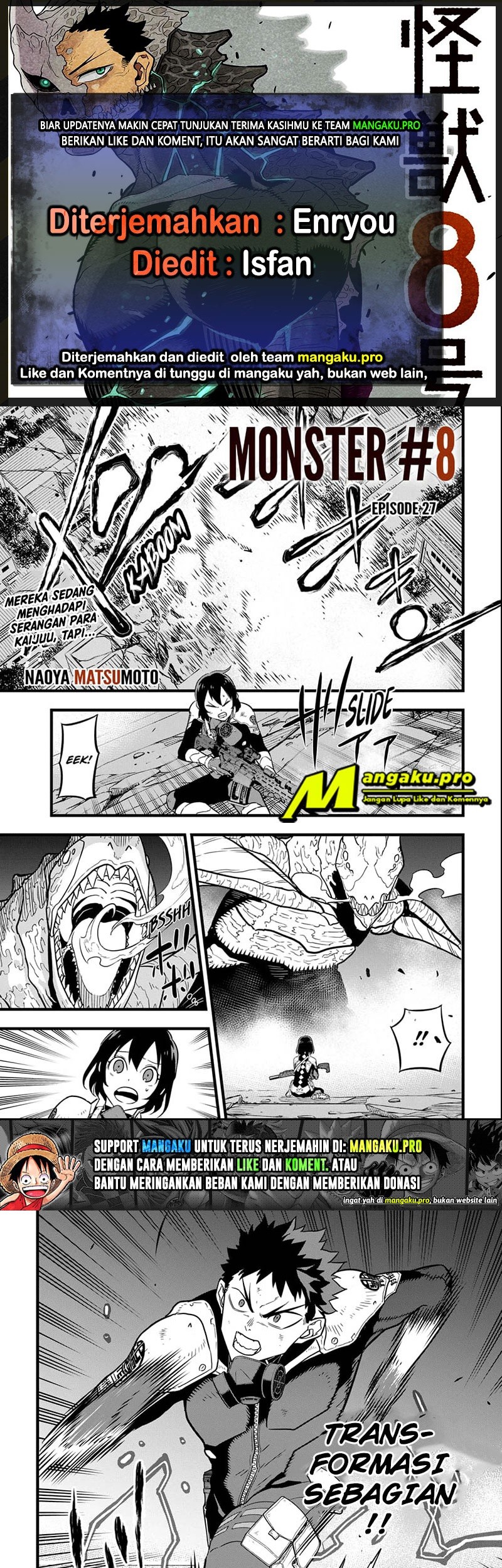 8Kaijuu Bab 27 halaman 1