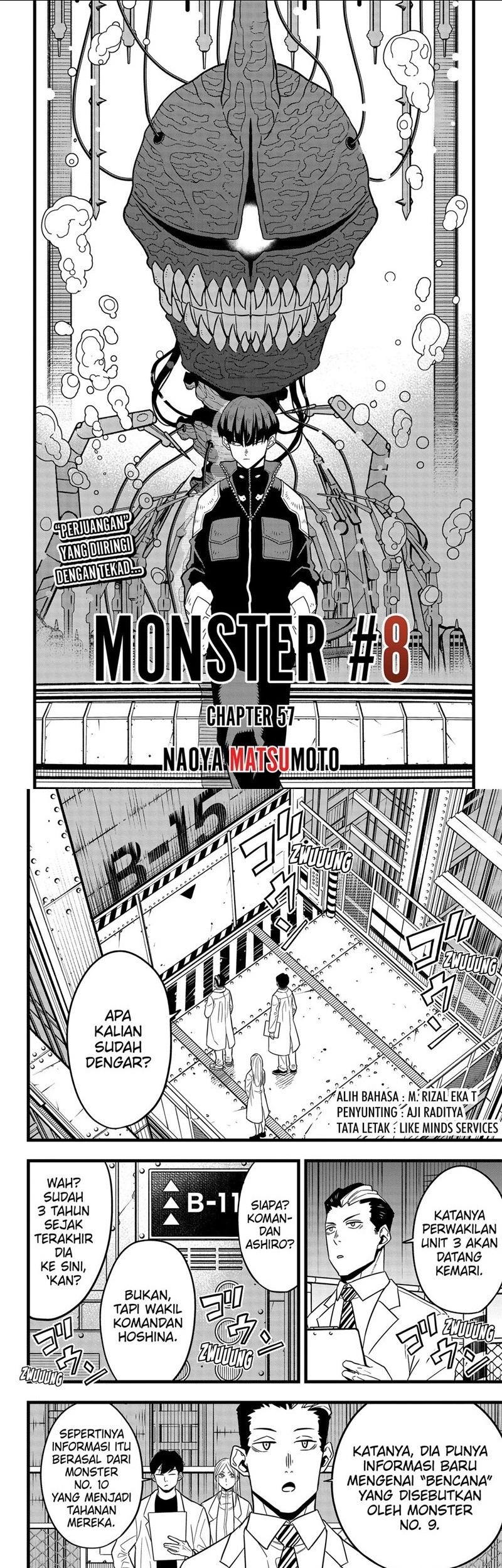 8Kaijuu Bab 57 halaman 1