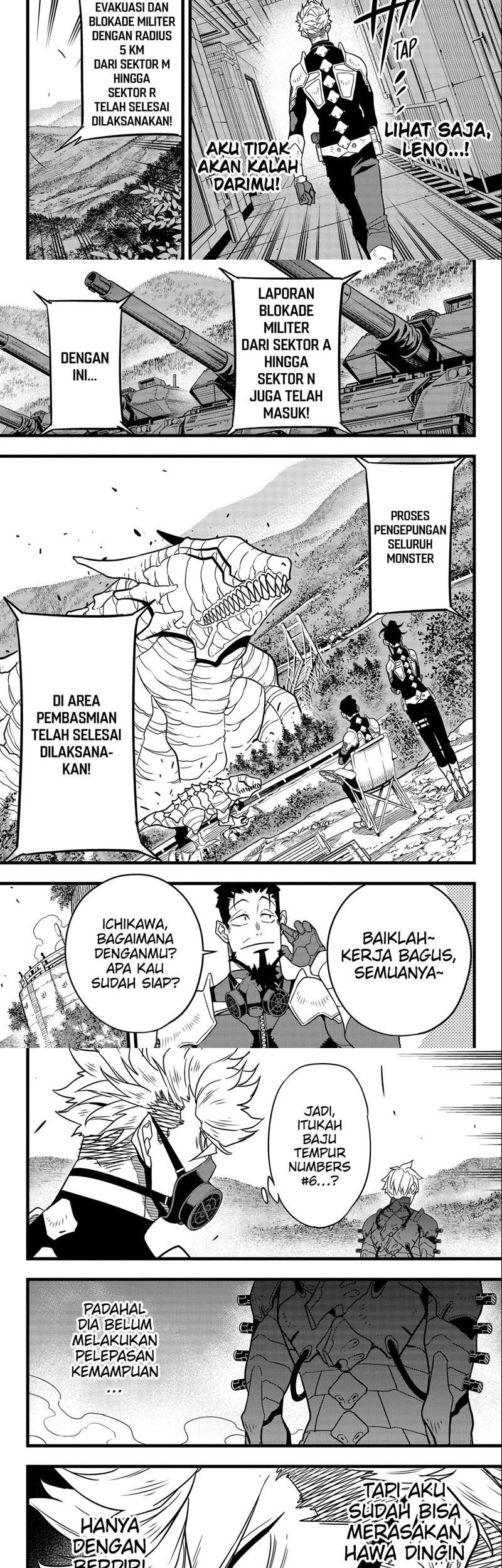8Kaijuu Bab 60 halaman 3
