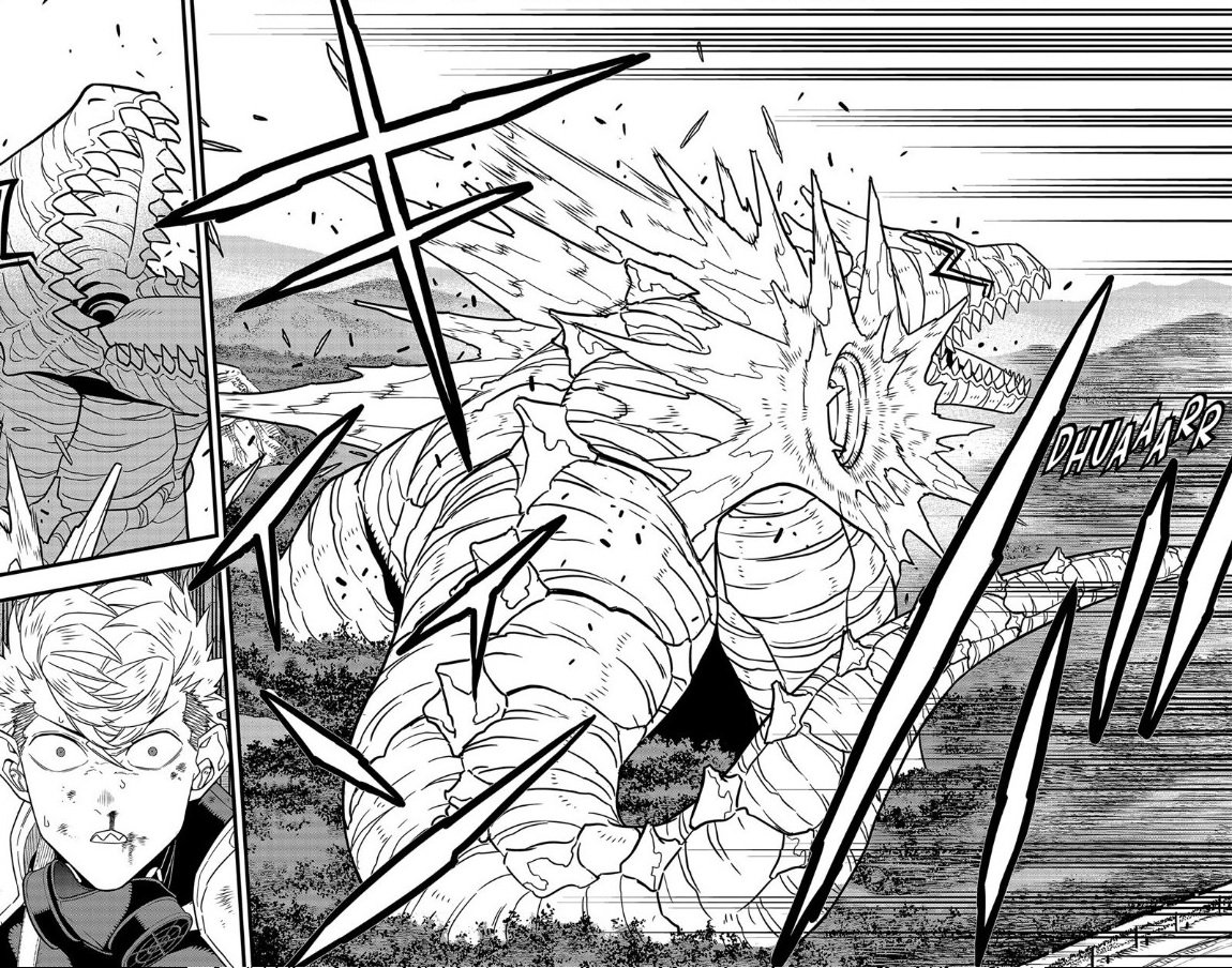 8Kaijuu Bab 61 halaman 12