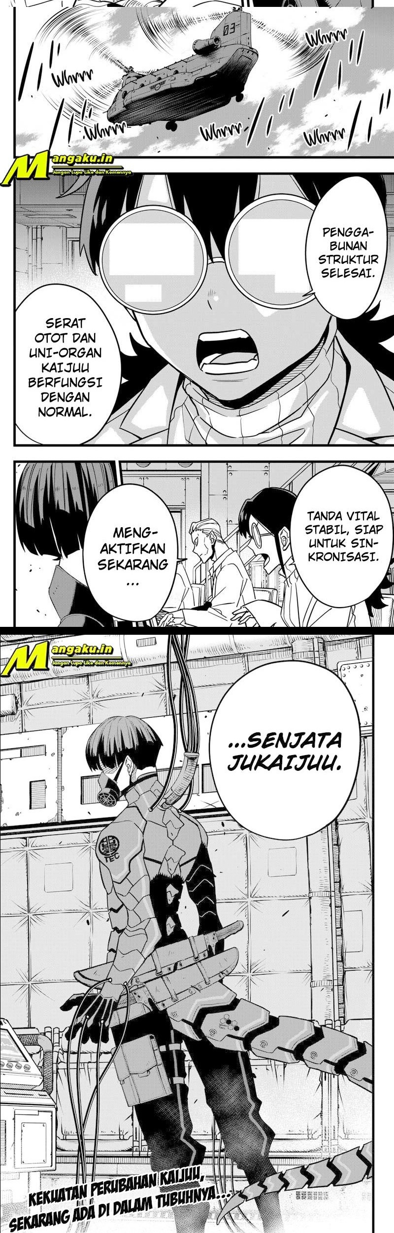 8Kaijuu Bab 72 halaman 12
