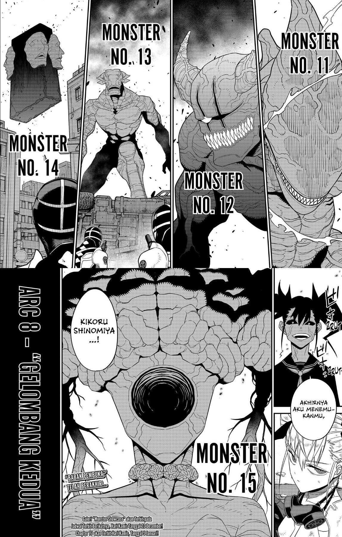 8Kaijuu Bab 76 halaman 19