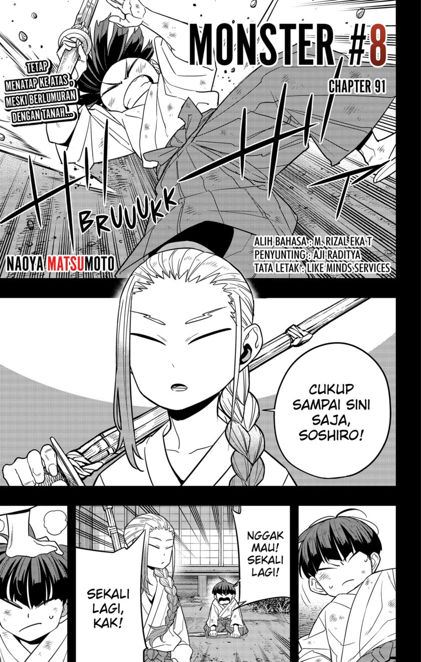 8Kaijuu Bab 91 halaman 1