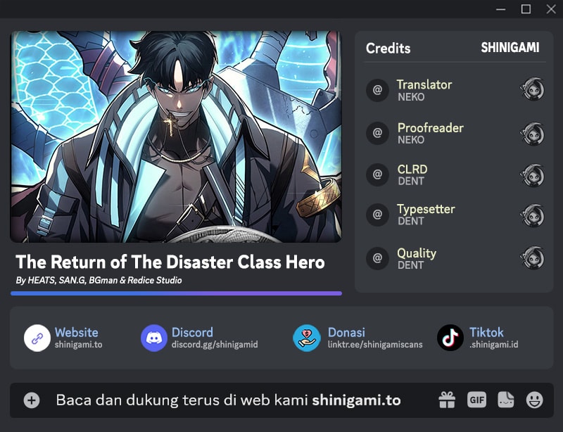 A Disaster-Class Hero Has Returned Bab 134 halaman 1