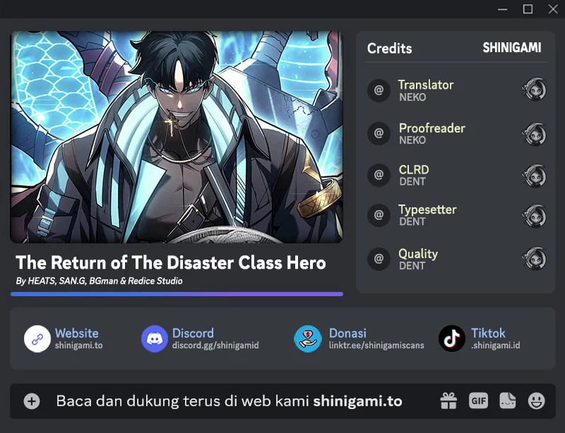 A Disaster-Class Hero Has Returned Bab 157 halaman 1