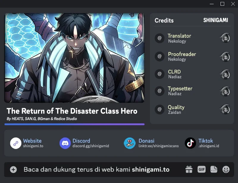 A Disaster-Class Hero Has Returned Bab 169 halaman 1