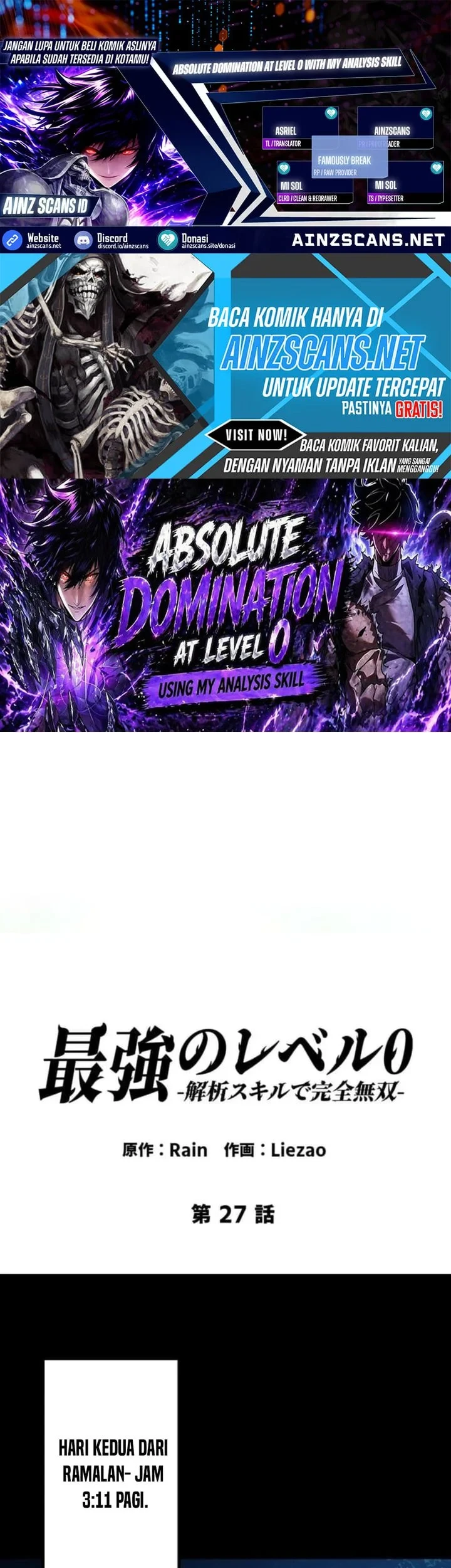 Absolute Domination at Level 0 with My Analysis Skill chapter 27 halaman 1
