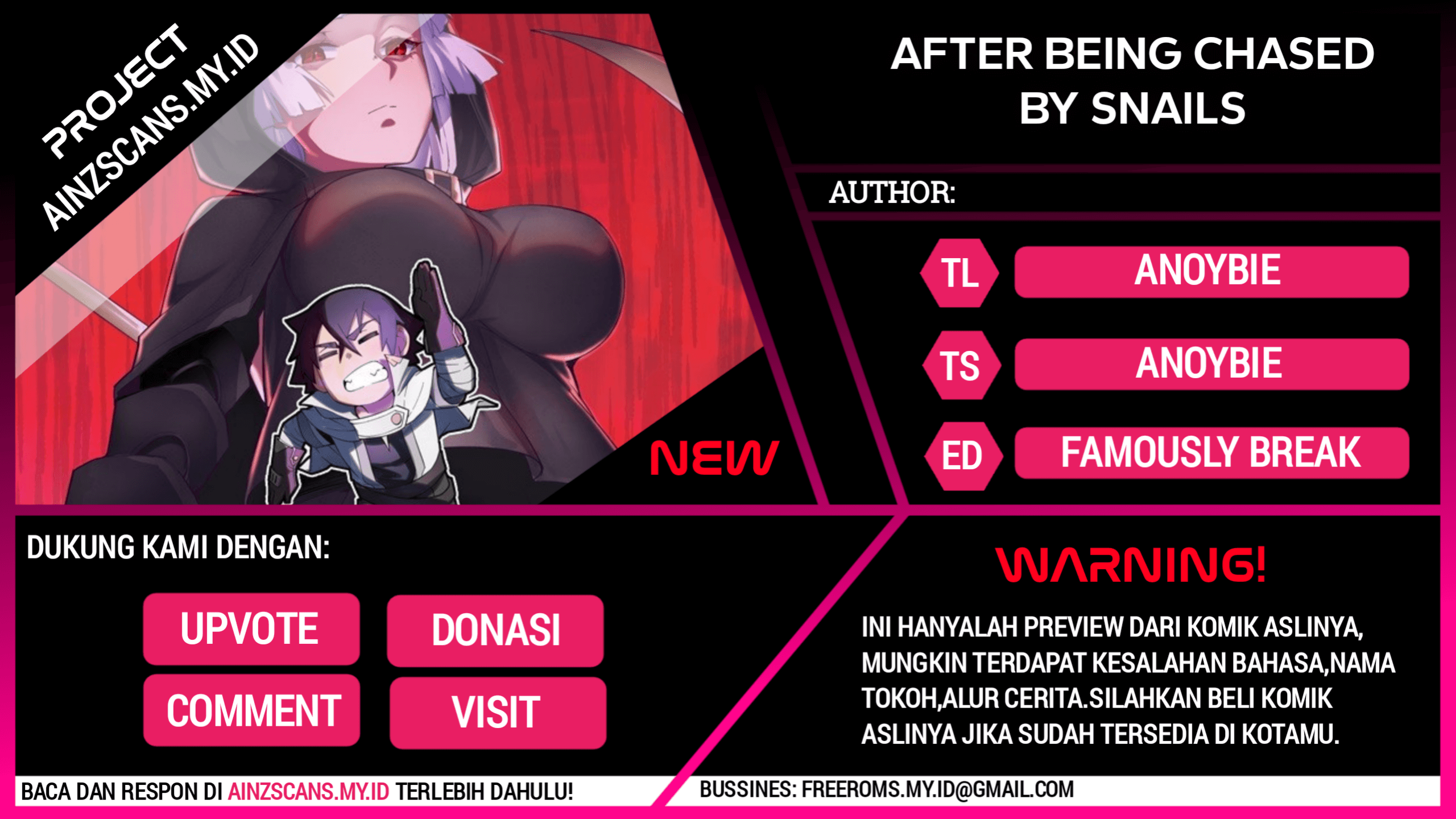 After Being Chased By Snails chapter 02 halaman 1