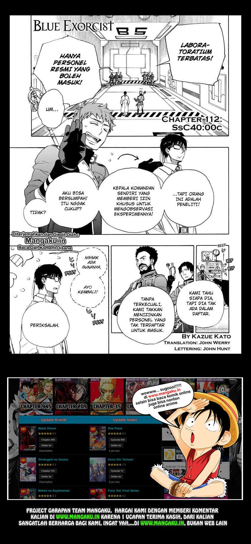 Ao no Exorcist chapter 112 halaman 2