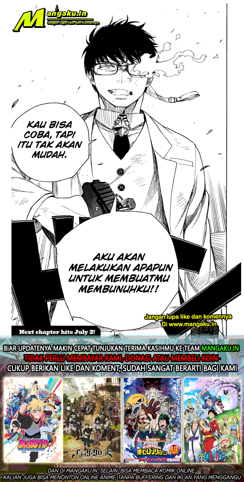 Ao no Exorcist chapter 121.2 halaman 15
