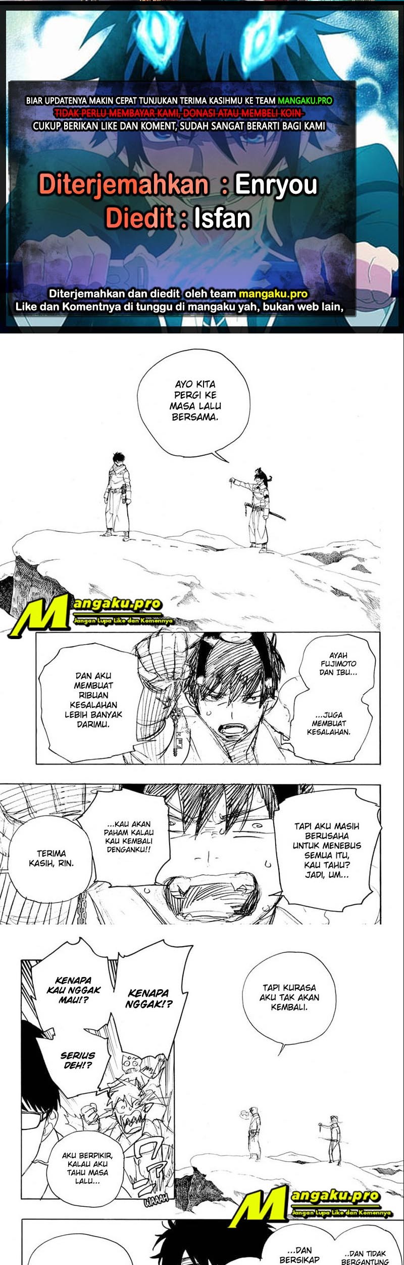 Ao no Exorcist chapter 128.2 halaman 1