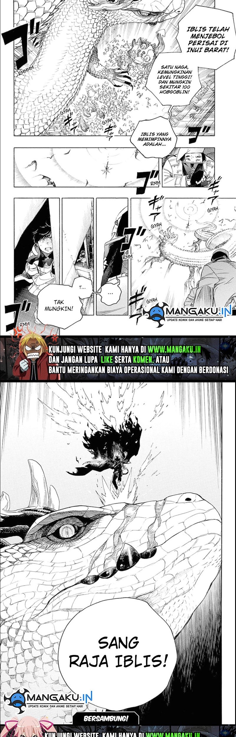 Ao no Exorcist chapter 139.2 halaman 19