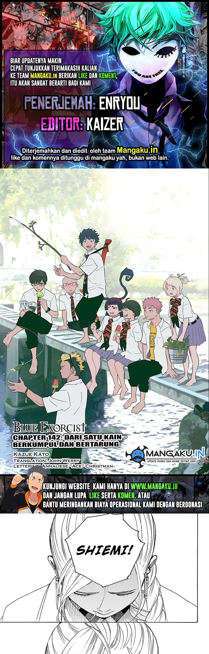 Ao no Exorcist chapter 142 halaman 1