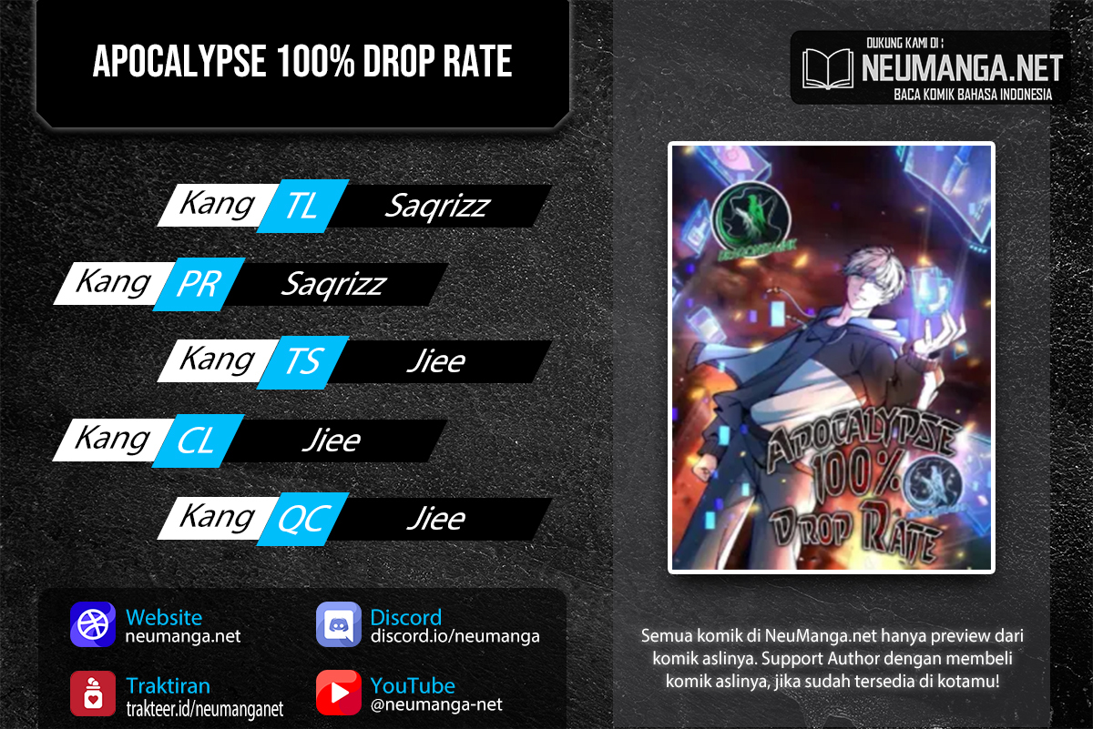 Apocalypse 100% Drop Rate Bab 21 halaman 1