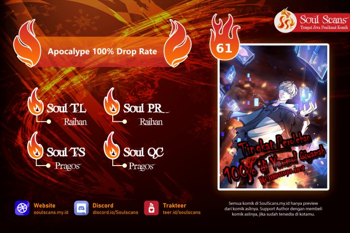 Apocalypse 100% Drop Rate Bab 61 halaman 1