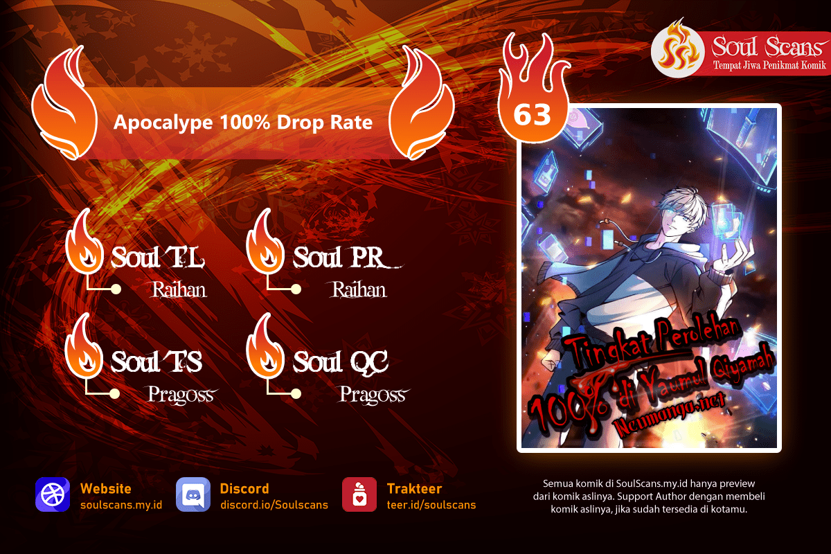 Apocalypse 100% Drop Rate chapter 63 halaman 1