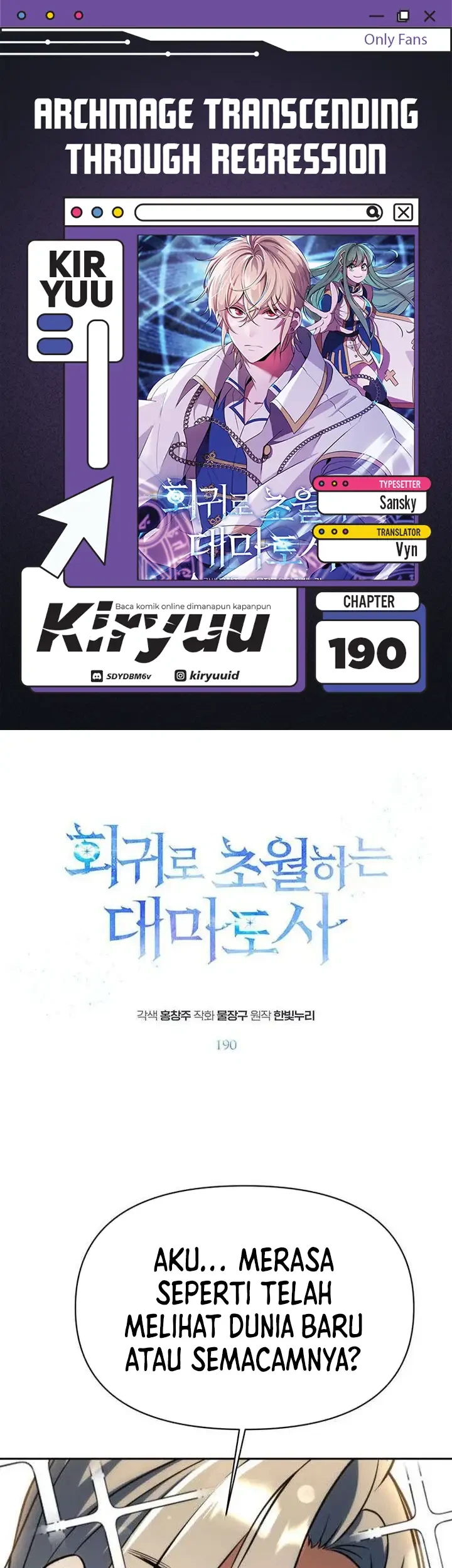 Archmage Transcending Through Regression Bab 190 halaman 1