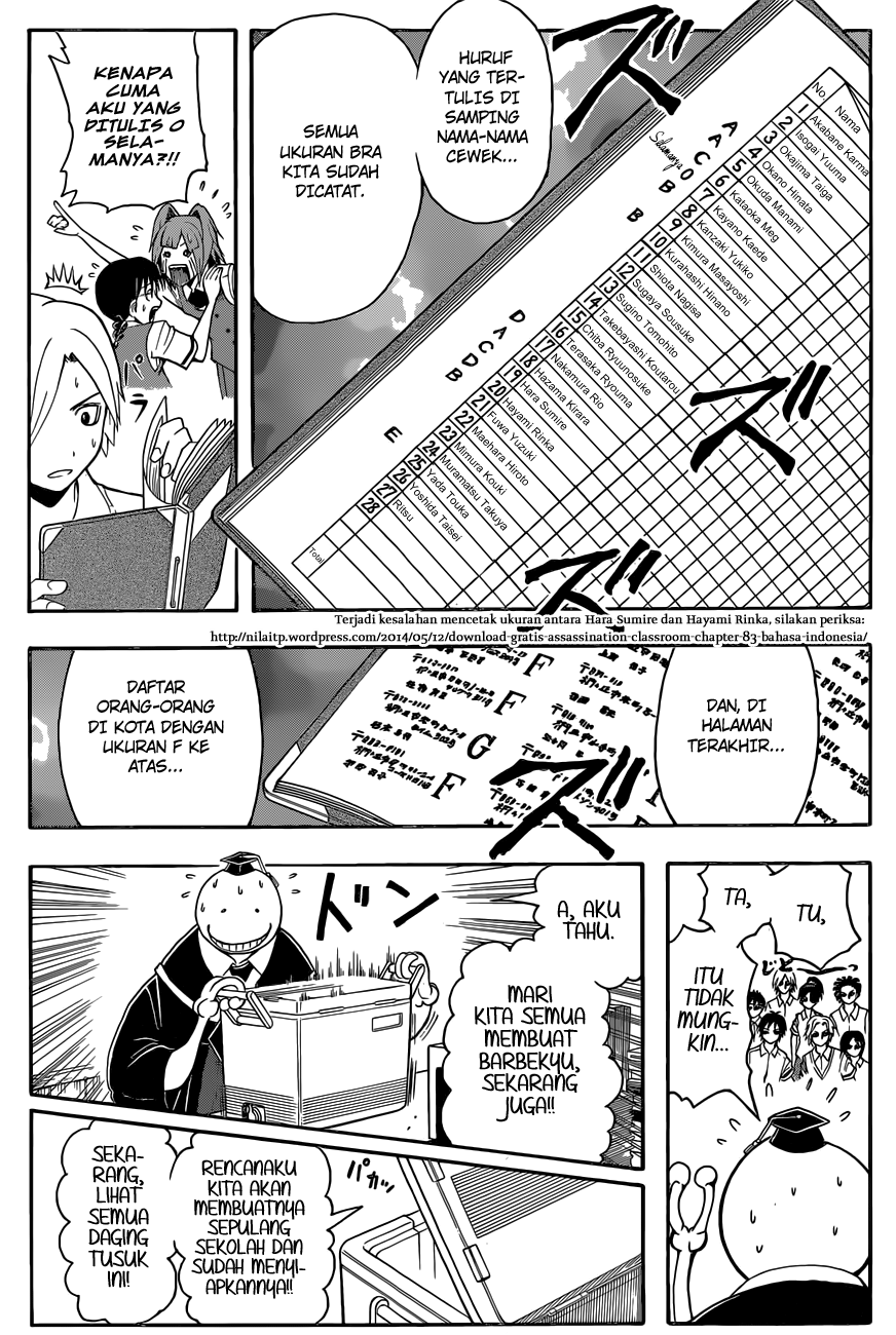 Assassination Classroom Bab 83 halaman 8
