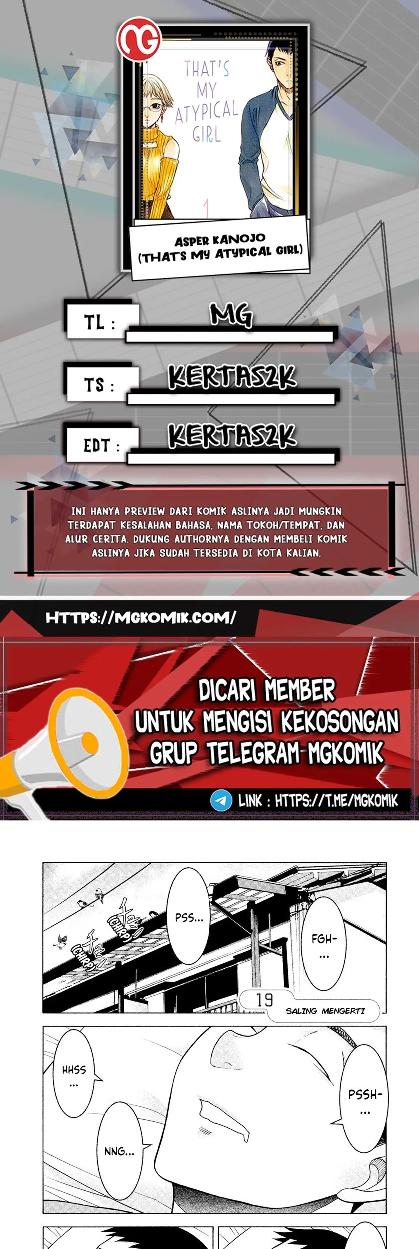 Asuperu Kanojo Bab 19 halaman 1