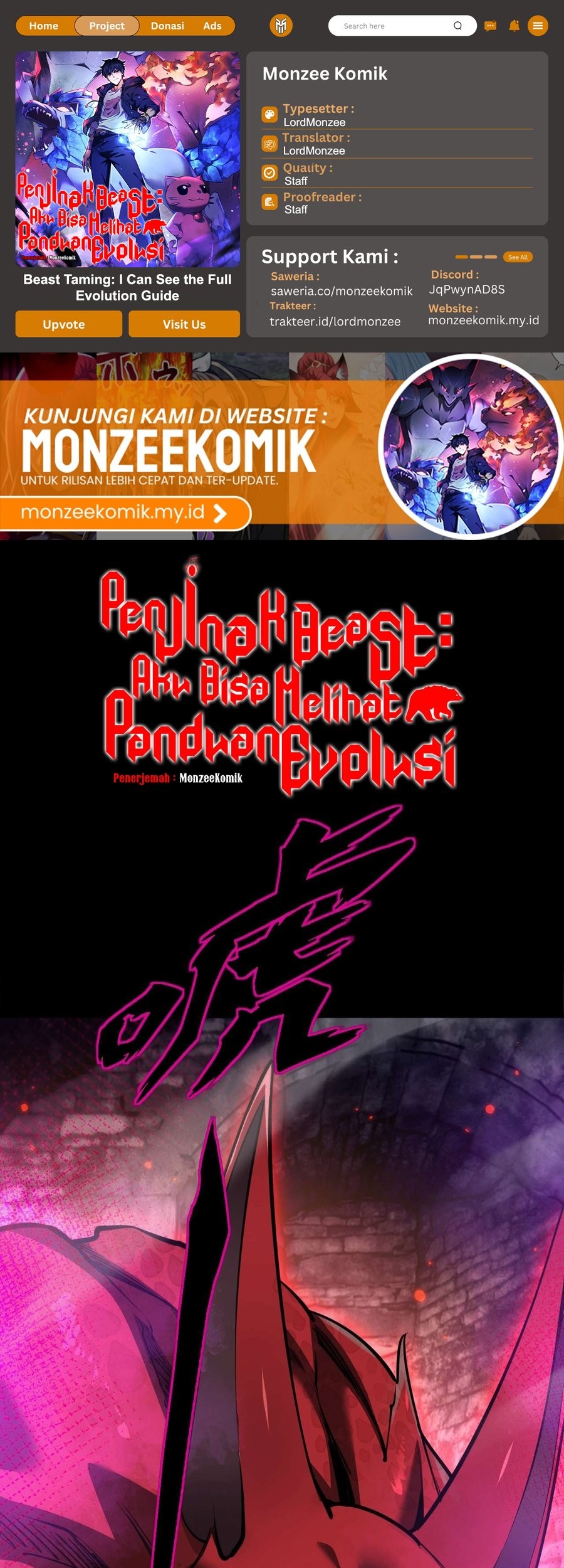 Beast Taming: I Can See the Full Evolution Guide Bab 6 halaman 1