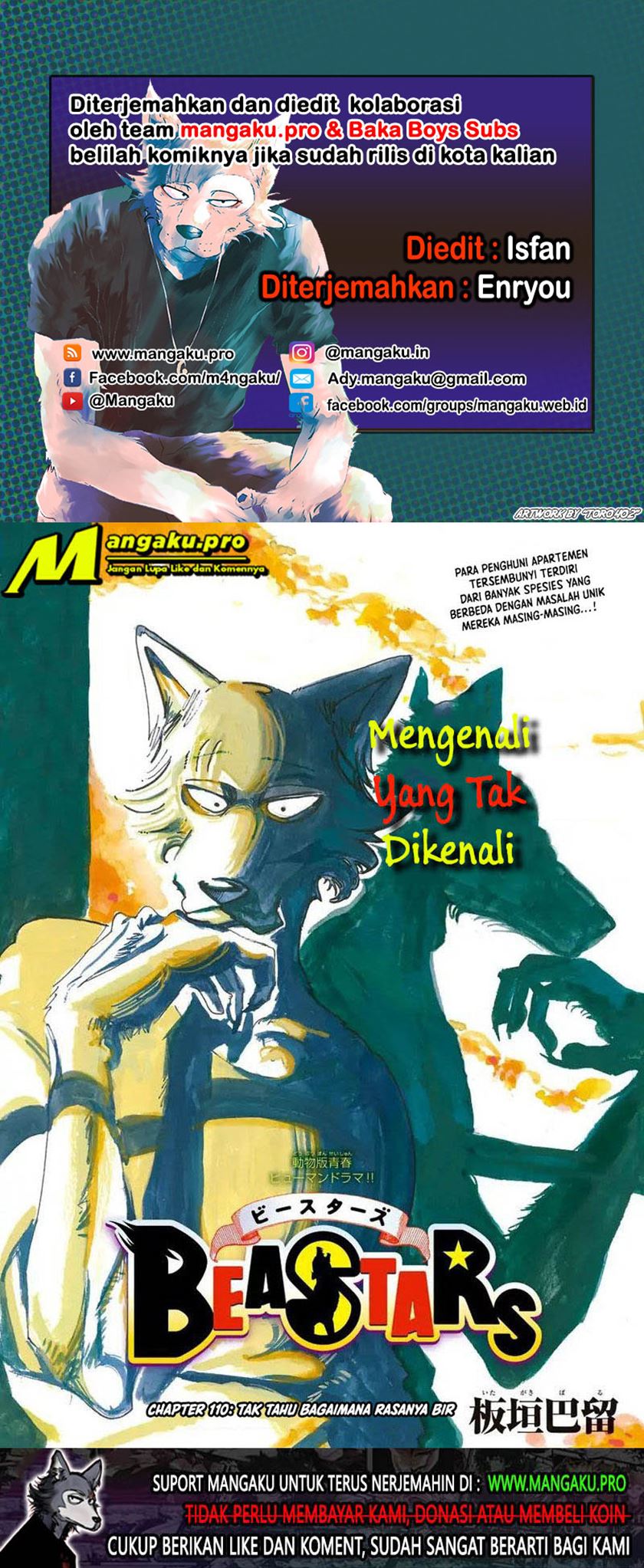 Beastars Bab 110 halaman 1