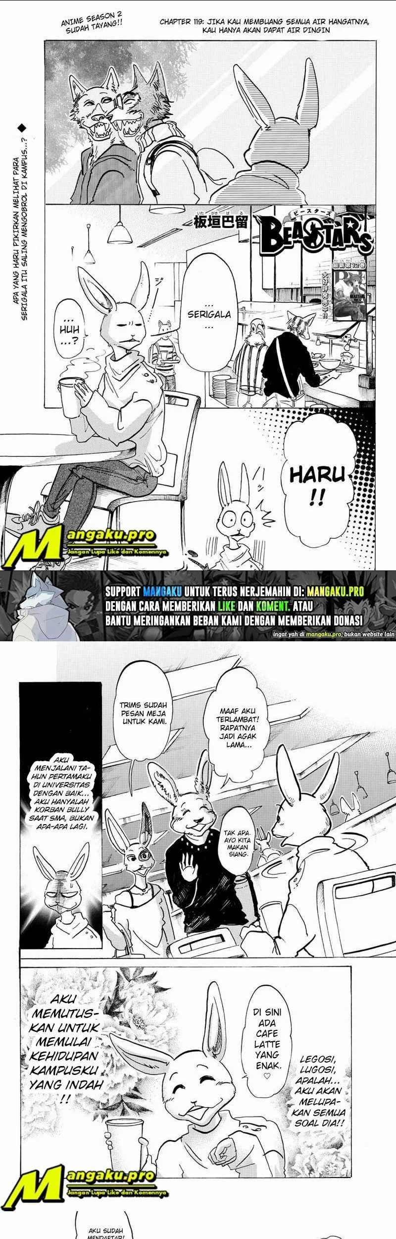 Beastars Bab 119 halaman 1