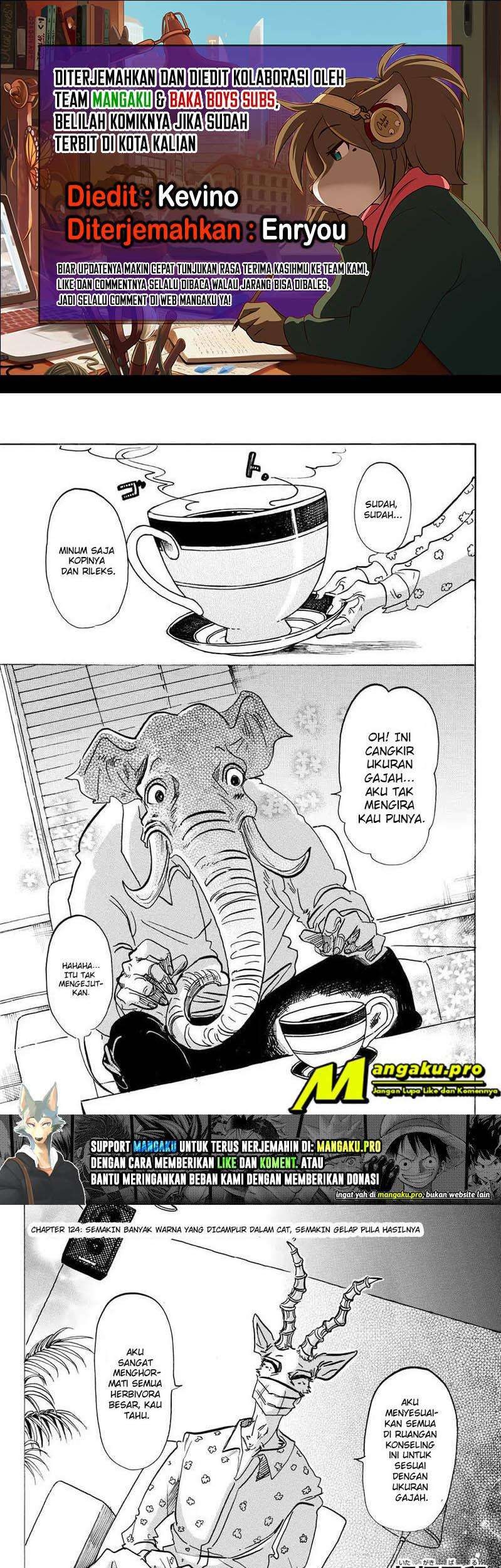 Beastars Bab 124 halaman 1