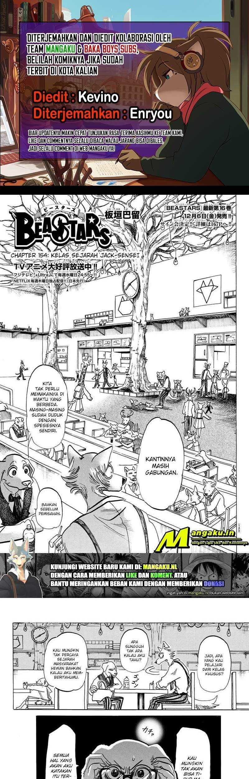 Beastars Bab 154 halaman 1