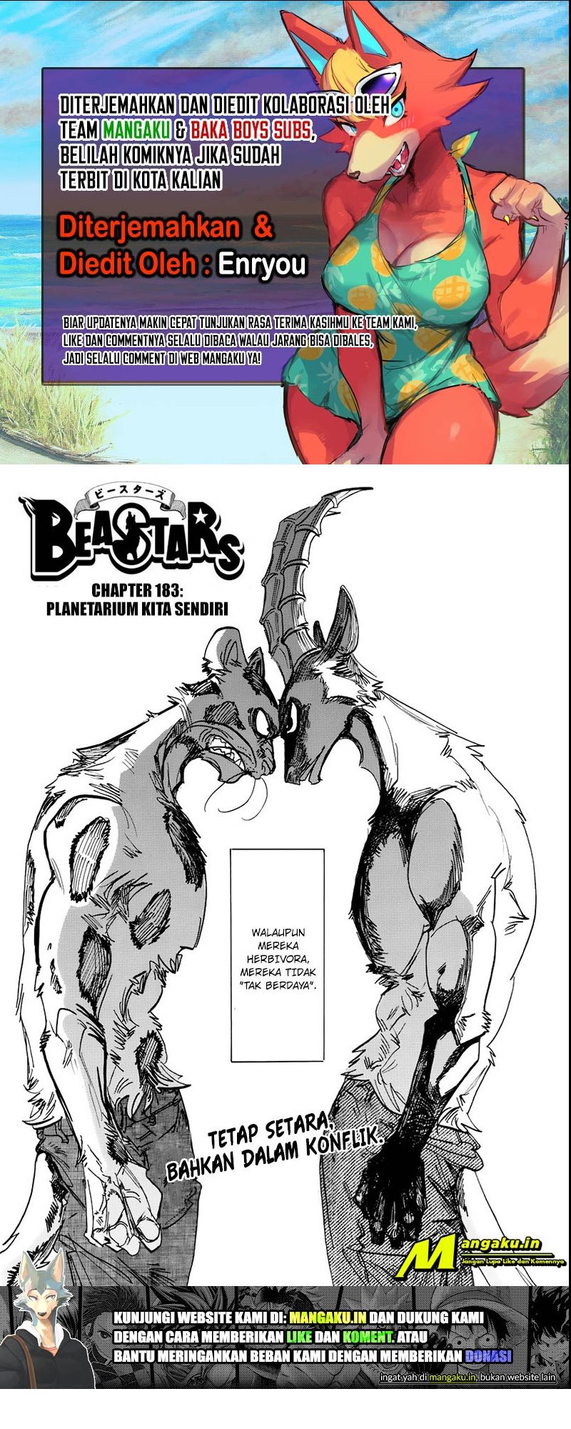 Beastars Bab 183 halaman 1