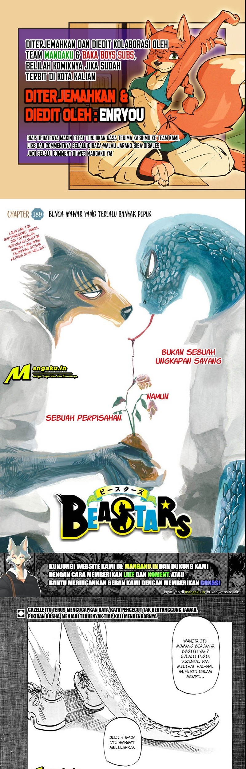 Beastars Bab 189 halaman 1