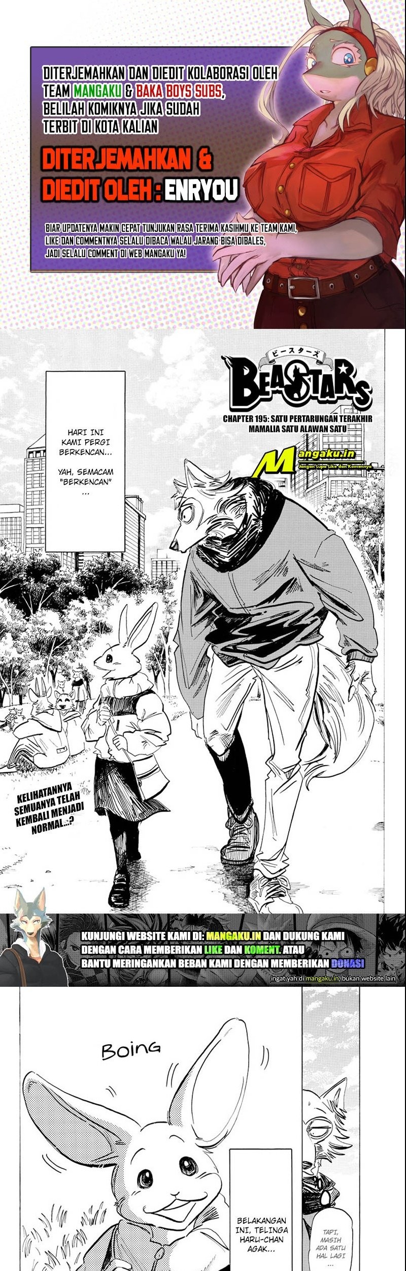 Beastars Bab 195 halaman 1