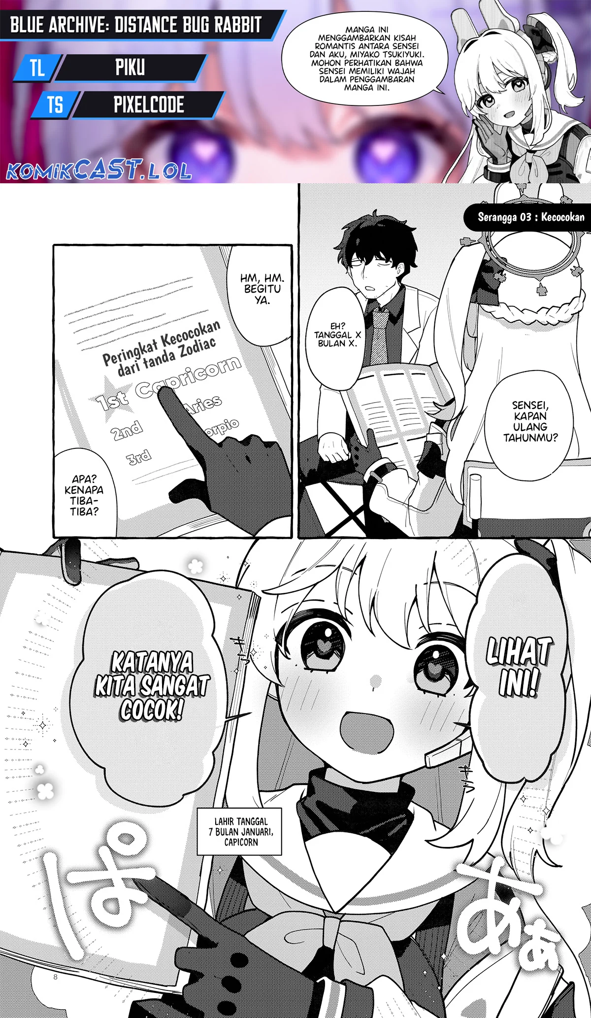 Blue Archive: Distance Bug Rabbit chapter 3 halaman 1