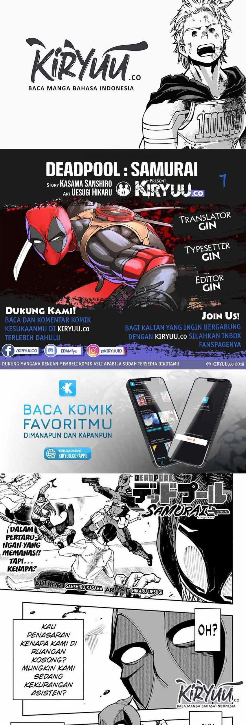 Deadpool: Samurai Bab 7 halaman 1