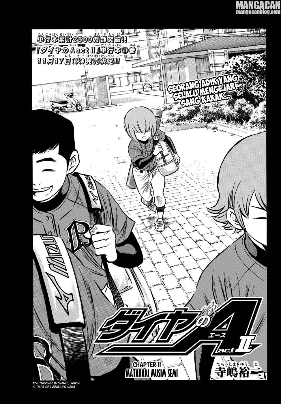 Diamond no Ace Act 2 Bab 11 halaman 1