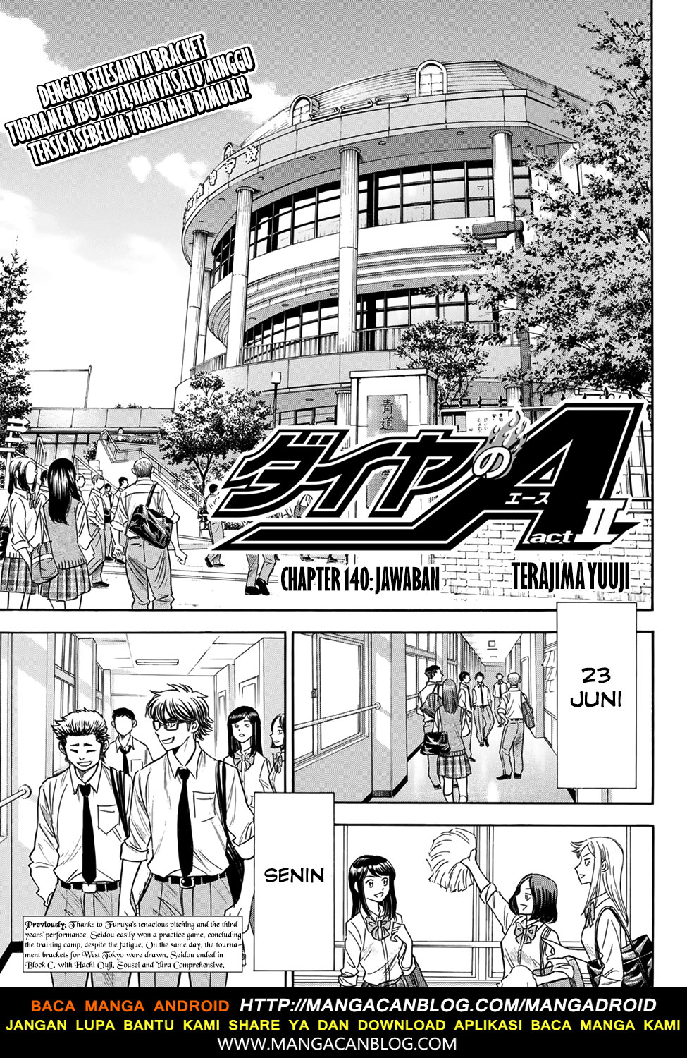 Diamond no Ace Act 2 chapter 140 halaman 1