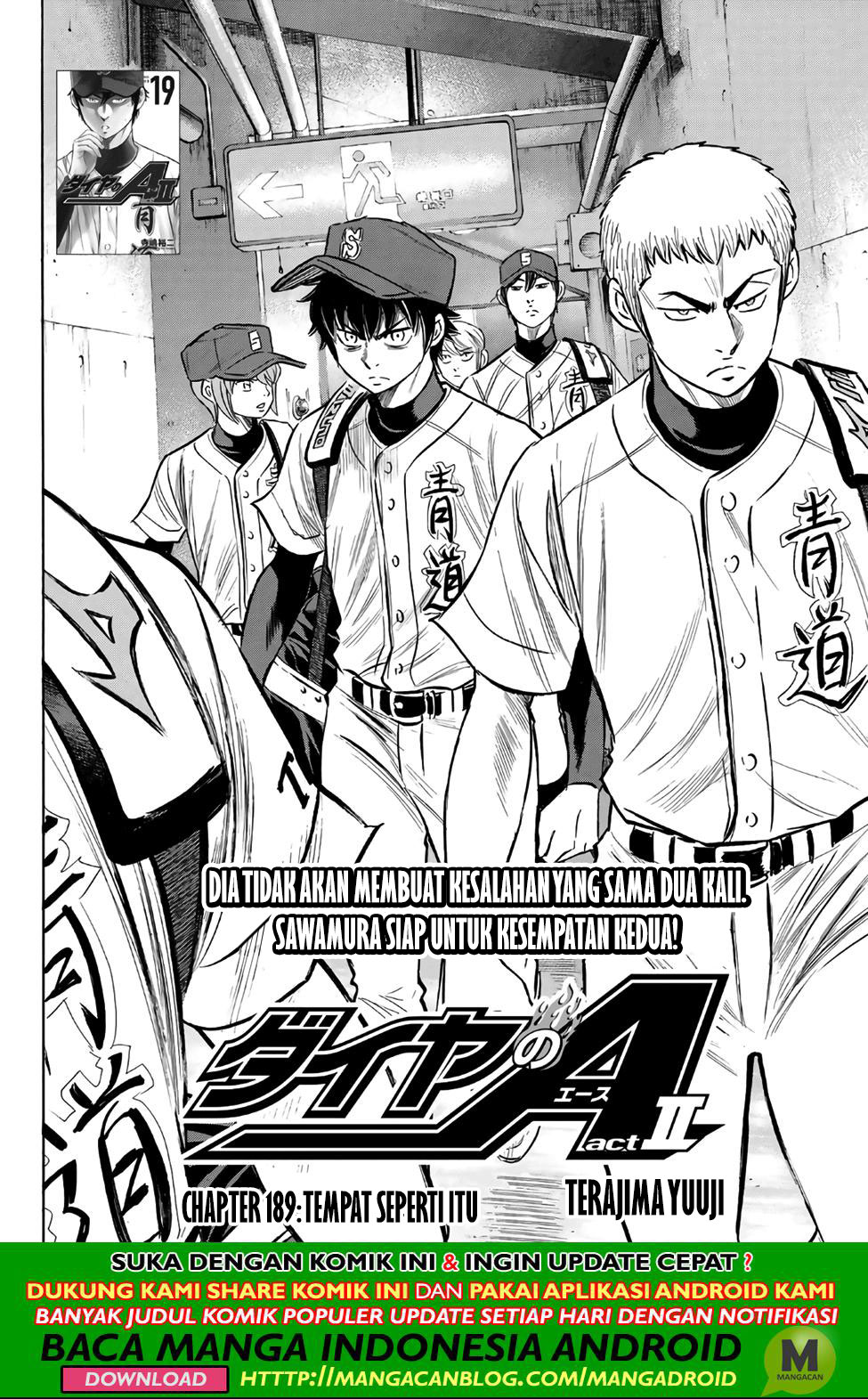 Diamond no Ace Act 2 chapter 189 halaman 2