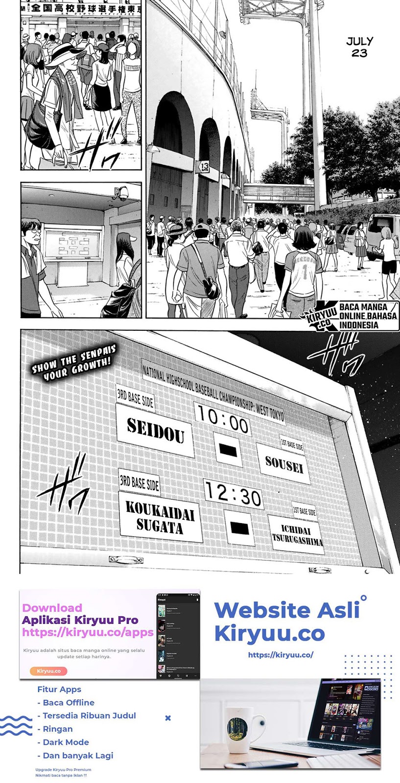 Diamond no Ace Act 2 chapter 203 halaman 22