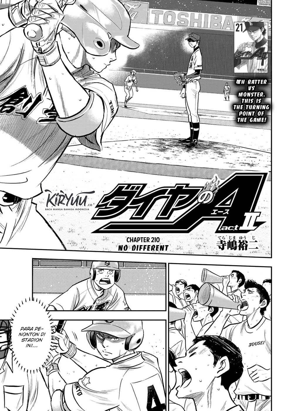 Diamond no Ace Act 2 Bab 210 halaman 2