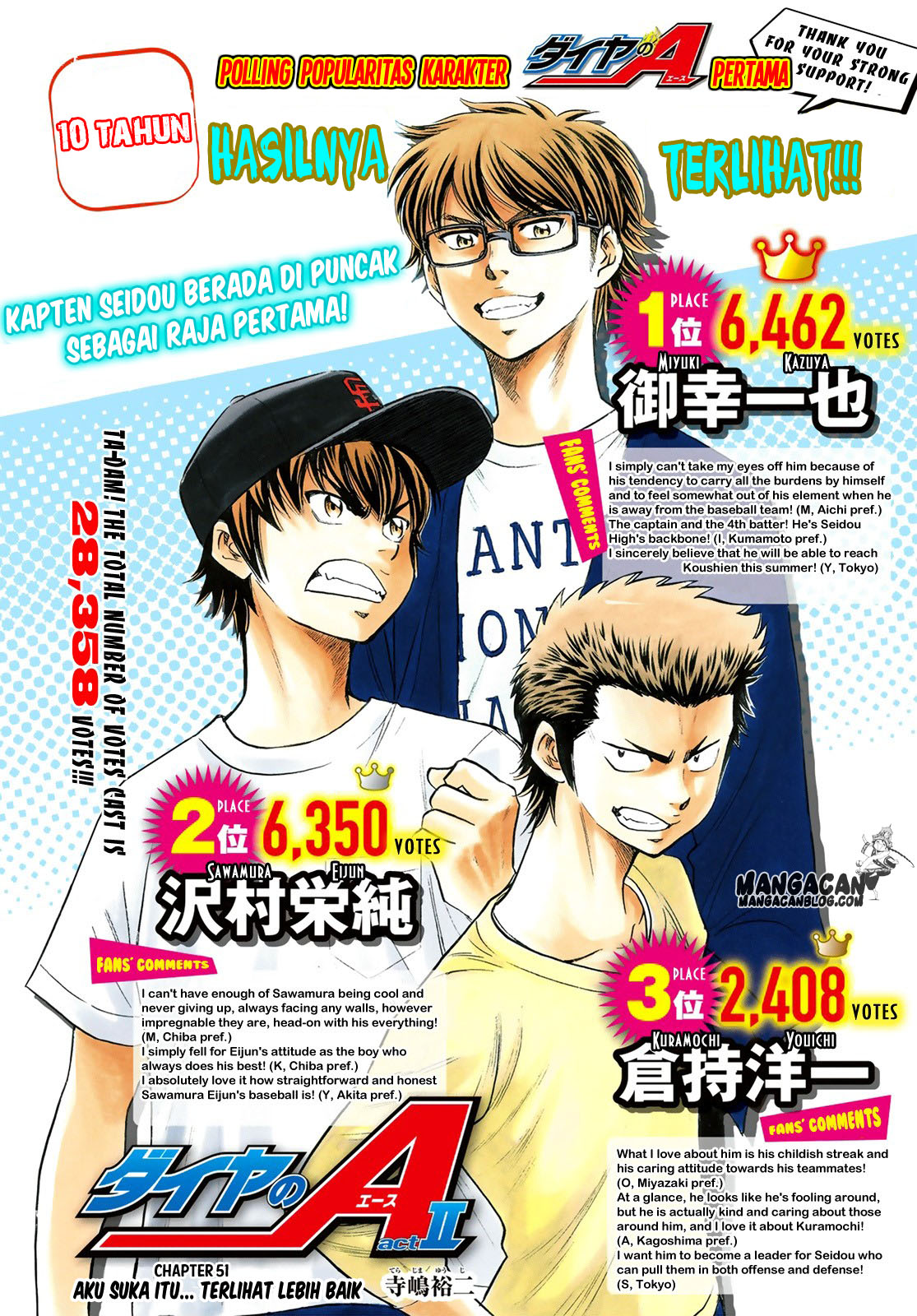 Diamond no Ace Act 2 Bab 51 halaman 2