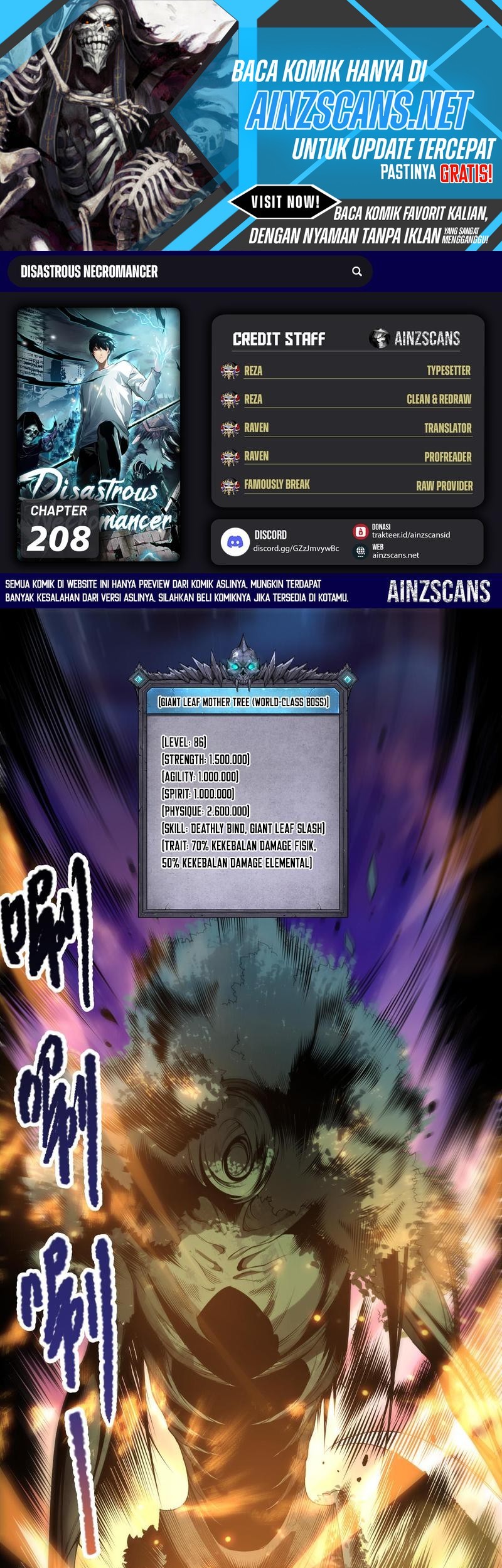 Disastrous Necromancer Bab 208 halaman 1