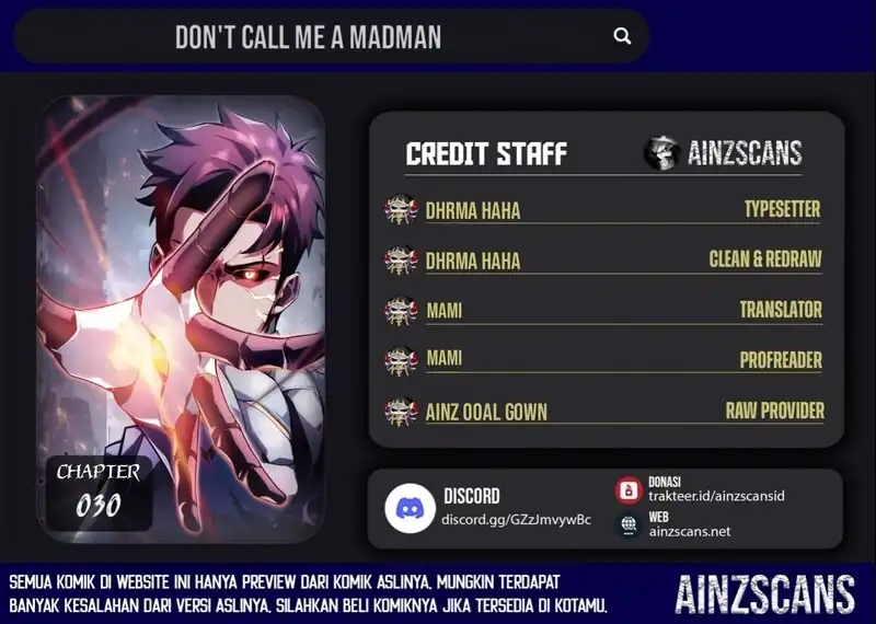 Don’t Call me a Madman chapter 30 halaman 1