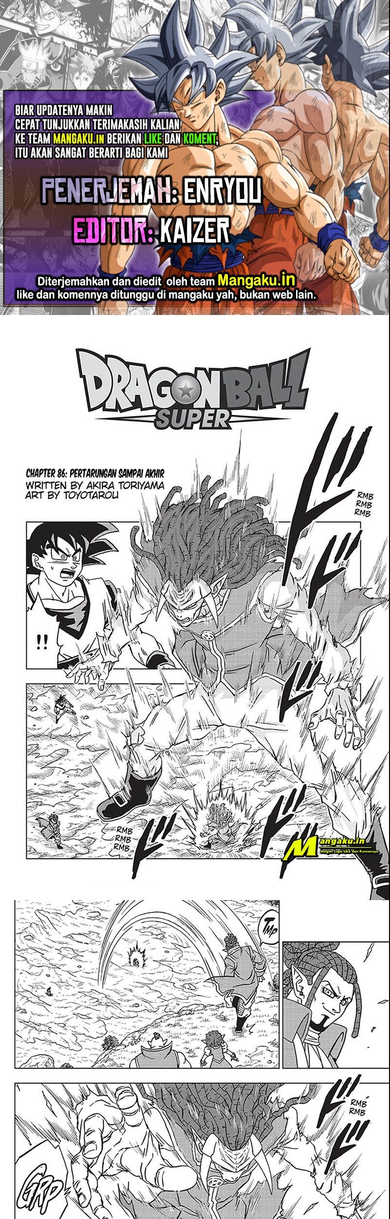 Dragon Ball Super chapter 86.1 halaman 1