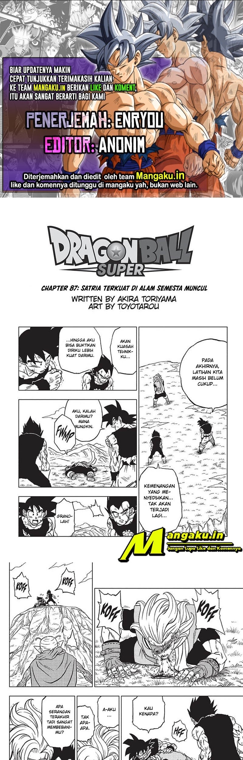 Dragon Ball Super Bab 87.1 halaman 1
